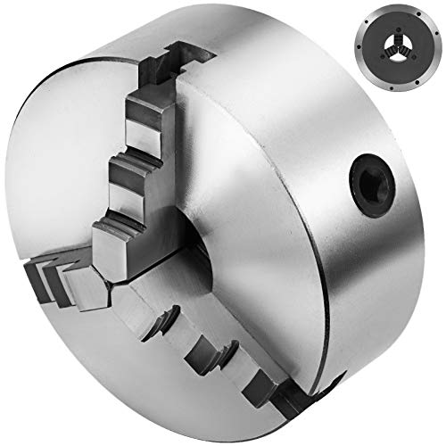 VEVOR Mandril para Torno 3 Mordazas K11-200 Torno Portabrocas Autocentrante Reversible Acero...