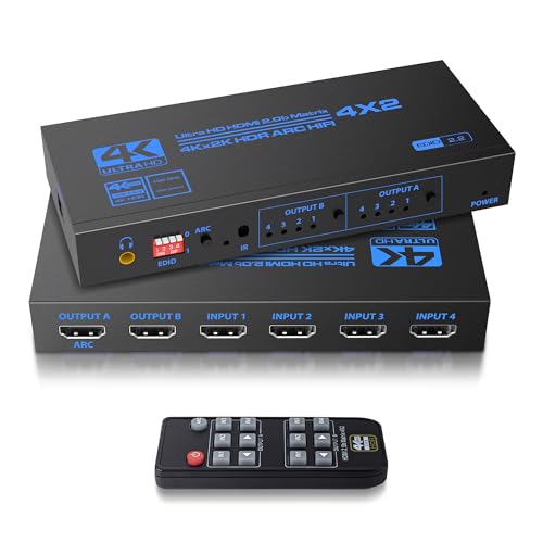 Amazon | avedio links HDMI マトリックス 4入力2出力 4K@60Hz対応