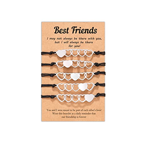 Image of Tarsus 2 /3 /4 /5 /6 Pcs Best Friend Bracelets Bff Matching Heart Bracelet