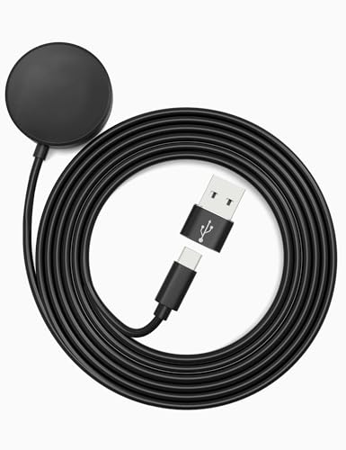 Sinoacc 3.3ft Charger for Samsung Galaxy Watch 7/Ultra/Fe/6/6 Classic/5/5 Pro/4/4 Classic/3/Active 2/Active 1 with USB to USB C Adapter,Magnetic Fast Charging Cable for Samsung Watch