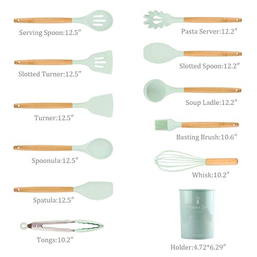 Utensilios-Cocina-de-SiliconaKagoLing-12-Piezas-Juego-de-Utensilios-de-Cocina-Resistentes-al-Calor-y-Antiadherentes-con-Mango-de-Madera-para-Utensilios