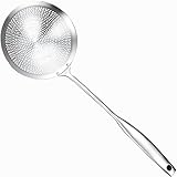 Skimmer Slotted Spoon,18/8 Stainless Steel Large Slotted Spoon with Long Handle,Metal Food Strainer...