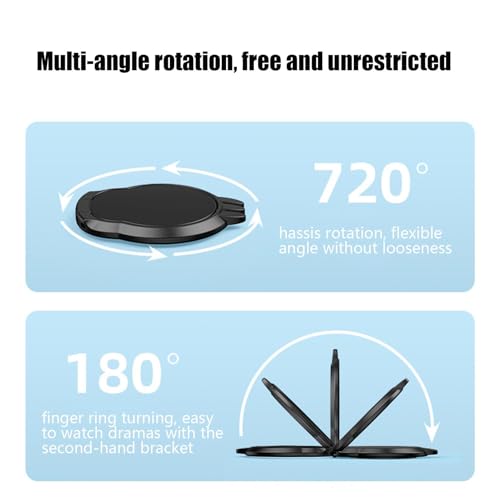 Soporte de anillo de metal para teléfono celular, soporte de anillo para teléfono móvil, accesorio de diseño simple para teléfonos inteligentes, para escribir, tomar fotos, ver videos, videollamadas, - imagen 4