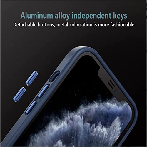 Coque iPhone 13 Pro Max grise premium avec bouton métal chic - 4