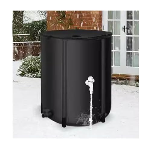 Depósito portátil de recolección de agua de lluvia con grifo y filtro para almacenamiento de agua de jardín al aire libre