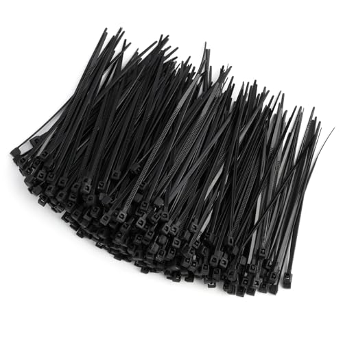Fascette Serracavo in Nylon Nero, Autobloccanti, Dimensioni 80mmx1.8mm, per Organizzazione Cavi, Elettronica e Giardinaggio, Resistenti al Calore,Durevole e robustoferma fascette adesive (300)