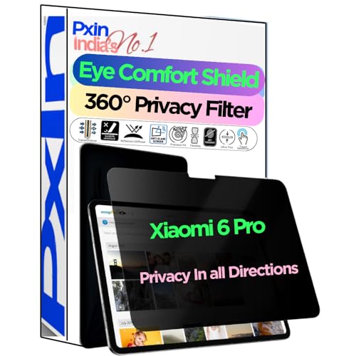 Image of Pxin Tablet Privacy Guard compatible with Xiaomi 6 Pro | Privacy protector | Anti-Glare | Anti Spy Screen | Reduces blue light | 360 degree | Eye Protection