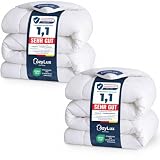 CozyLux Pack de 2 Edredones 135x200 cm Blancos, Edredón para Cama 80