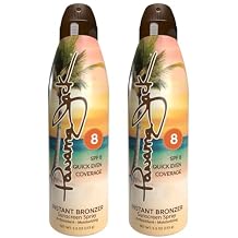 Panama Jack Instant Bronzer Sunscreen - SPF 8, Antioxidant, Moisturizing, PABA, Paraben, Gluten & Cruelty Free, Water Resistant 80 Minutes, 5.5 OZ Pack of 2