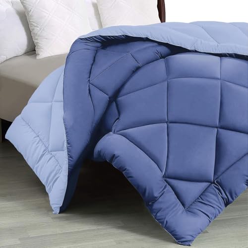 THE HOME STYLE Luxurious Reversible Microfiber AC Comforter ll Blanket ll Duvet II 300 GSM King Size Super Soft Cozy Comforter for All Weathers/Seasons (Pack of 1, Blueberry & Lavender)