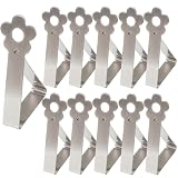10 Pièces Pince pour Nappe de Table Extérieur, Design Fleuri en Acier Inoxydable Adjustabl...