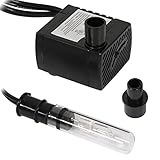 Sunnydaze 70 GPH Submersible Water Pump – 24V - Adjustable Flow Rate - Finger Light and Transformer for Fountains and Aquariums