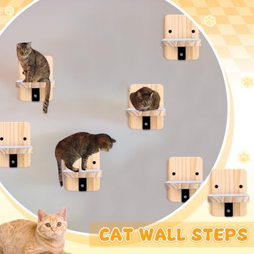 Escalones de pared para gatos CroBlissful paquete x8 miniatura 3