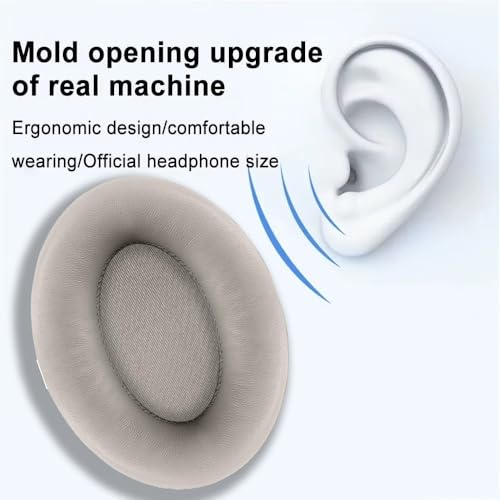 Replacement 1000XM3 Earpads para auriculares WH-1000XM3, compatibles con WH-1000XM3, almohadillas de espuma viscoelástica de cuero suave (plata) miniatura 2