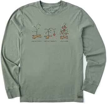 Life Is Good Maglietta Uomo 'Hiking Through The Woods Crusher Tee' - Verde Muschio (Large) - 2