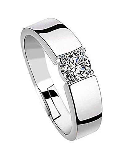 MYKI Elegant Cubic Zircon Adjustable Mens Ring (Silver) (B08Y1SW7KN) Amazon Price History, Amazon Price Tracker
