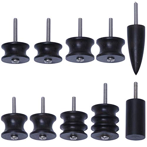 Wood Leather Burnisher Pointed Tip, Leather Slicker Burnishing Tool Compatible with Rotary Dremel Tools (10Pcs)