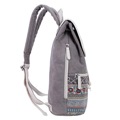 Canvas Women Backpack Casual College Bookbag Female Retro Daily Travel Laptop Bag #TOP3