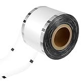 Henoyso 1 Roll Cup Sealer Film for Sealing Machine 90-105 mm 3200 Cups Bubble Tea Sealer Film for 16 oz Plastic Cups for Bubble Tea, Water, Coffee, Juice, Soda (Clear,Groovy Style)