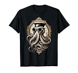 Classic Steampunk Octopus Retro Vintage Funky Fun Graphic T-Shirt