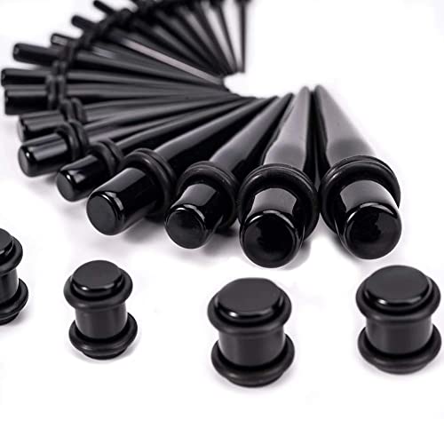 image for LLGLTEC Ear Stretching Kit 50 Pieces 14G-00G Ear Gauges Expander Set A