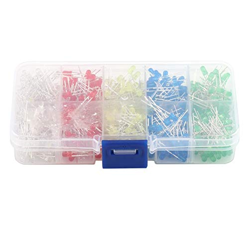 LED Light Emitting Diode,500pcs 3mm LED Light White Yellow Red Blue Green Assortment Diodes DIY Kit for Home, Office and Industry led 5mm led blanco 3mm led 3mm 12v led 3mm led diode 3mm led diode 5mm