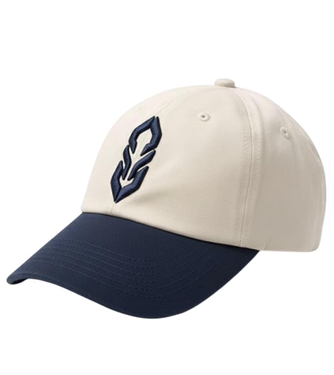 Minimalist Cream and Navy, The Cap Makes a Quiet Statement—its Sharp Emblem nods to Martial Focus, While The Arched Lettering Echoes Bold, decisive Movement.-image-4