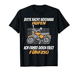 Retro Vintage Zweitakter Mopedfahrer Roller