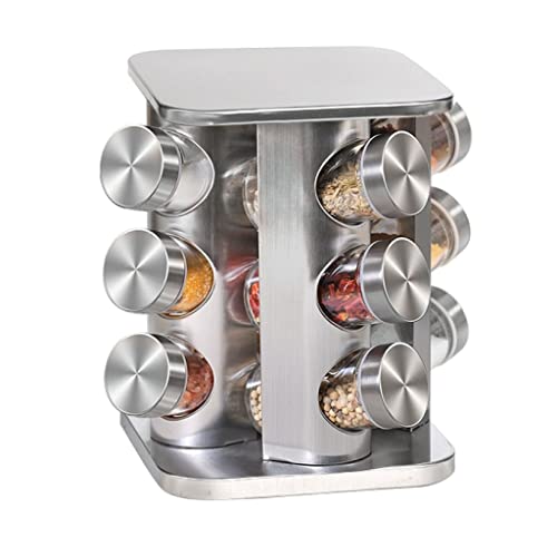 Porta Tempero Mantimentos Giratório Inox 12 Potes