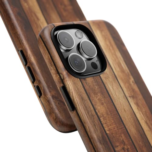 Coque rigide mate texture bois pour iPhone 16 Pro Max marron - 2