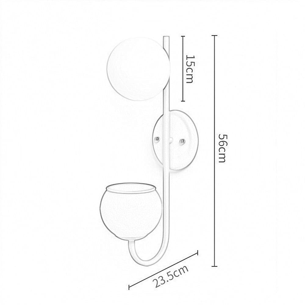 Lampy ścienne, geometryczna lampa ścienna, biała szklana kula klosz lampa ścienna z pojemnikiem do przechowywania, nowoczesne lampy naścienne do salonu gabinetu schodów sypialni lampki