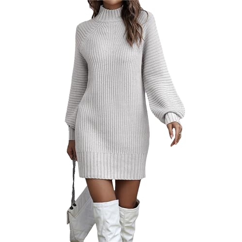 Robe midi en tricot à col roulé : le vêtement douillet et chaud pour affronter l'hiver