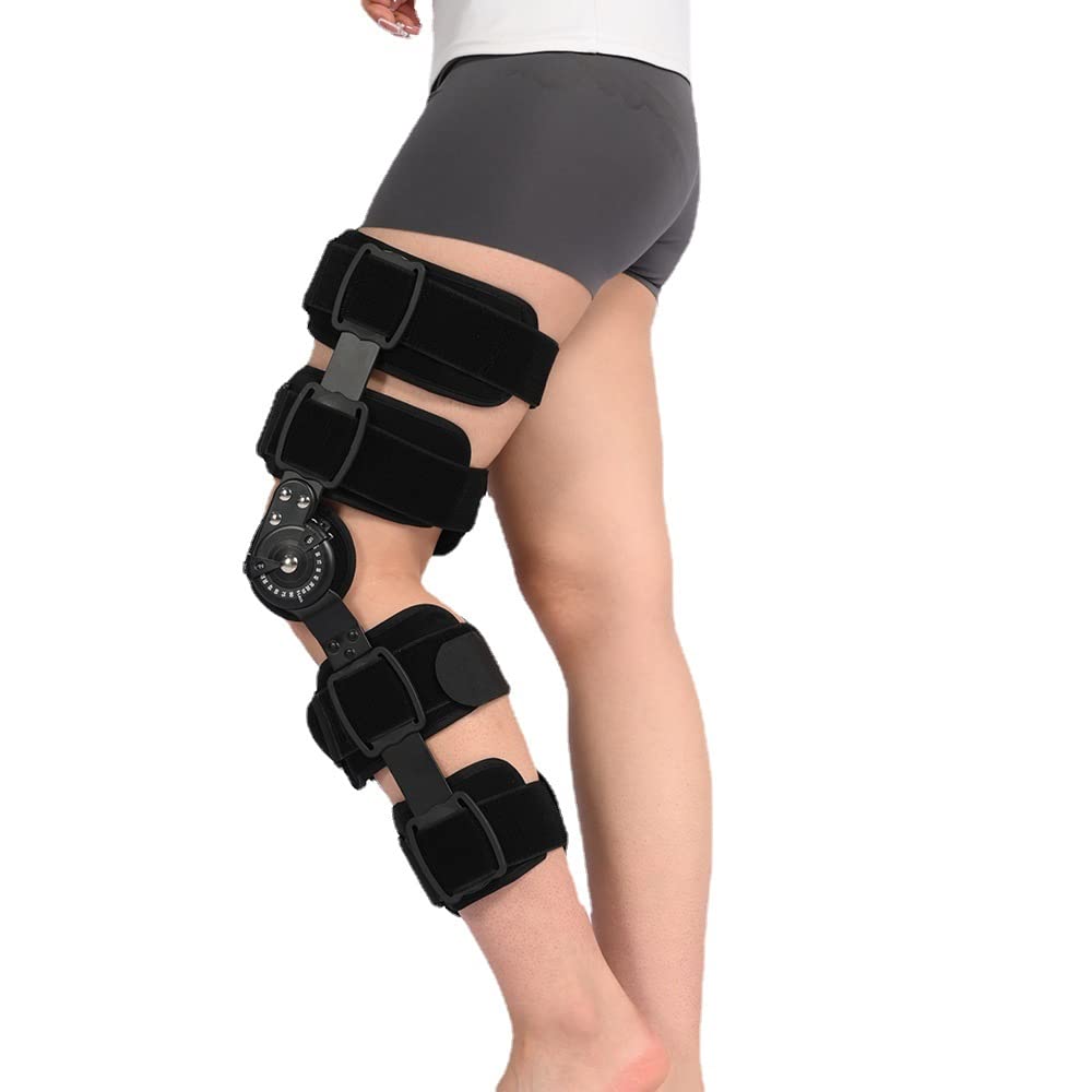Ginocchiera incernierata ROM, stabilizzatore di supporto ortopedico, stabilizzatore per gambe regolabile, staffa di fissaggio dell'articolazione del ginocchio per il recupero post-operatorio
