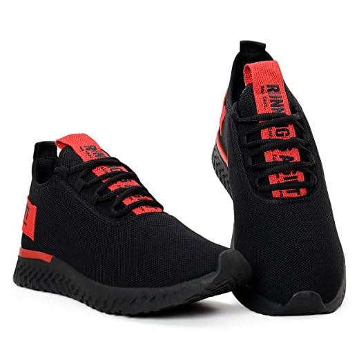 Tênis para Academia Masculino Esportivo Caminhada BF Shoes (Preto/Vermelho, br_footwear_size_system, adult, numeric, numeric_39)