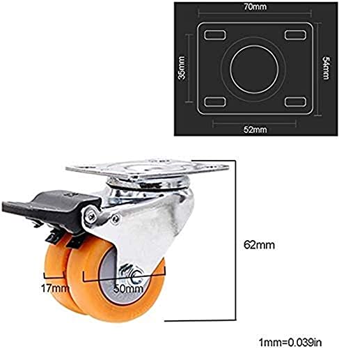 Roues pivotantes de qualité supérieure avec frein et double galet - 4