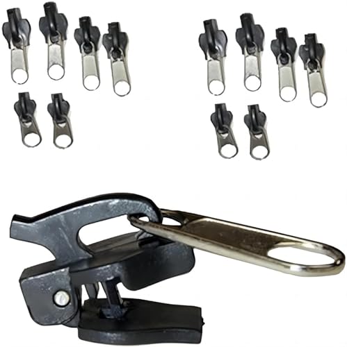 6pcs Black Universal Instant Fix Zipper Repair Kit Replacement Zip Slider Teeth Zippers Nice Fasteners