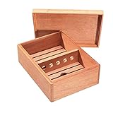★ 【】 cadeau: La boîte à cigares est en bois de cèdre, et de haute qualité et une apparence unique est un bon cadeau pour les collectionneurs de cigares.