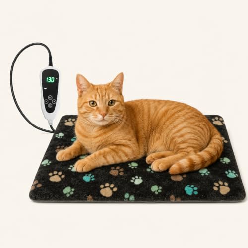 GOLOPET Cat Heating Pad 18x18 in with Smart Thermostat Switch and Power