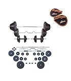 Grupo K-2 | Set de Musculación | Conjunto con Pesas, Barra y Discos 120 KG | Unisex | Entrenamiento de Fitness | Ejercicios de Gimnasio en Casa