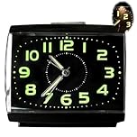 EujRcf Glow In The Dark Alarm Clock,Big Digits Bedroom Clocks See in The Dark, Bedside Clock with Big, Bold Digits & Silent Second Hand, Ideal for Bedroom, Ideal Xmas Gifts for Kids & Seniors
