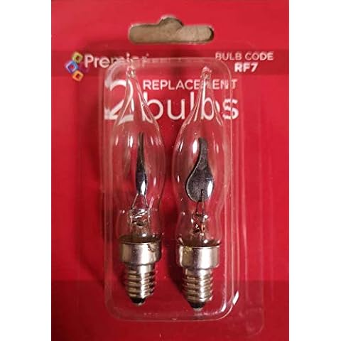 Premier RF7 2 X Spare Christmas Candle Flicker Bulb Lamp Clear New Cover