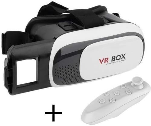 Qprods - VR BOX II Virtual Reality Headset Box + bluetooth controller. Compatible all smartphones iPhone, Android. For VR games and movies