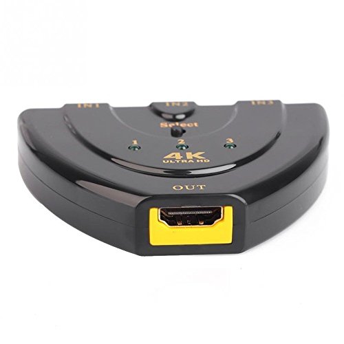 Handaes 4K Ultra Hd Hdmi Switch 3 In 1 Out Support Hdmi1.4 3D For 4K Ultra Hd Device, Hdtv, Xbox, Ps3 #TOP1