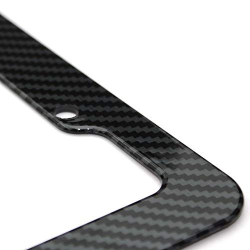BLVD-LPF OBEY YOUR LUXURY Carbon Fiber License Plate Frame w/Glossy Finish - [Pack of 2] Plastic, Front & Rear Number Plate Frame w/Fasteners, Screws | Automotive Accessories - Thumbnail 4