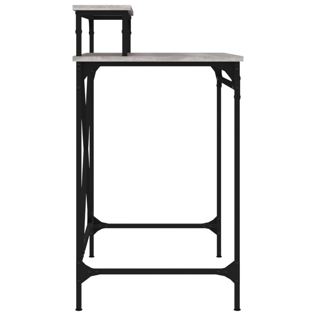 Escritorio industrial gris 80 x 50 x 90 cm con gran superficie de trabajo y mesa de oficina en diseño industrial