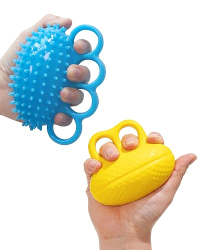 Lot de 2 balles de rééducation thérapeutique pour la rééducation, la force de préhension et le soulagement du stress