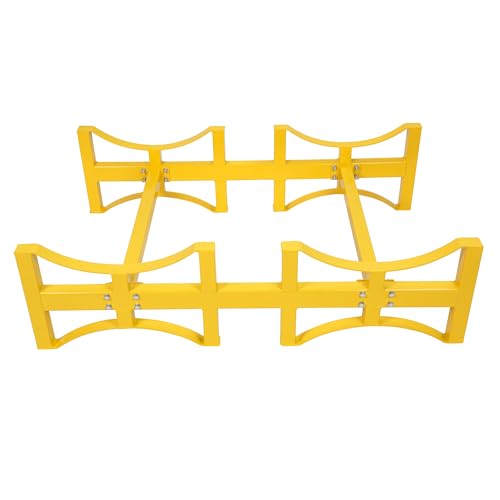 Soporte apilable para barriles de aceite HECASA, 55 galones, bastidor para barriles de acero resistente con recubrimiento en polvo amarillo, capacidad de 1600 lb para 2 barriles miniatura 2