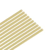 M METERXITY 10 Stück Messingstange, 1,2mmx300mm H65 Massivmessing Rundstangen für Messergriffstifte Messermachenzubehör/Wellenstifte Handwerk/Modell DIY, Drehbanknietdübel Rohrstock