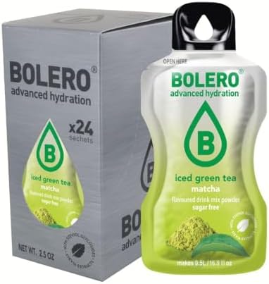 Bolero ICED GREEN TEA 24x3g | Saftpulver ohne Zucker, gesüßt mit ...