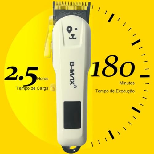 Máquina de Tosa Profissional Silenciosa para Cães e Gatos | Lâminas de Aço Inoxidável | Recarregável